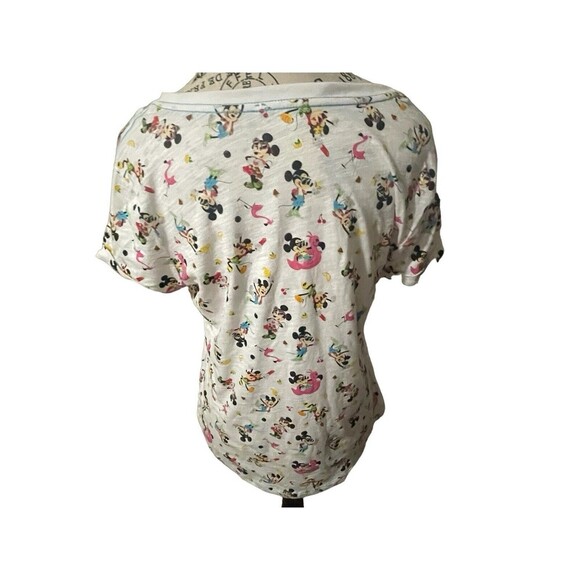 Disney Parks Mickey and Minnie Scoop Neck Shirt Women’s Small Summertime Fun New - Picture 2 of 16